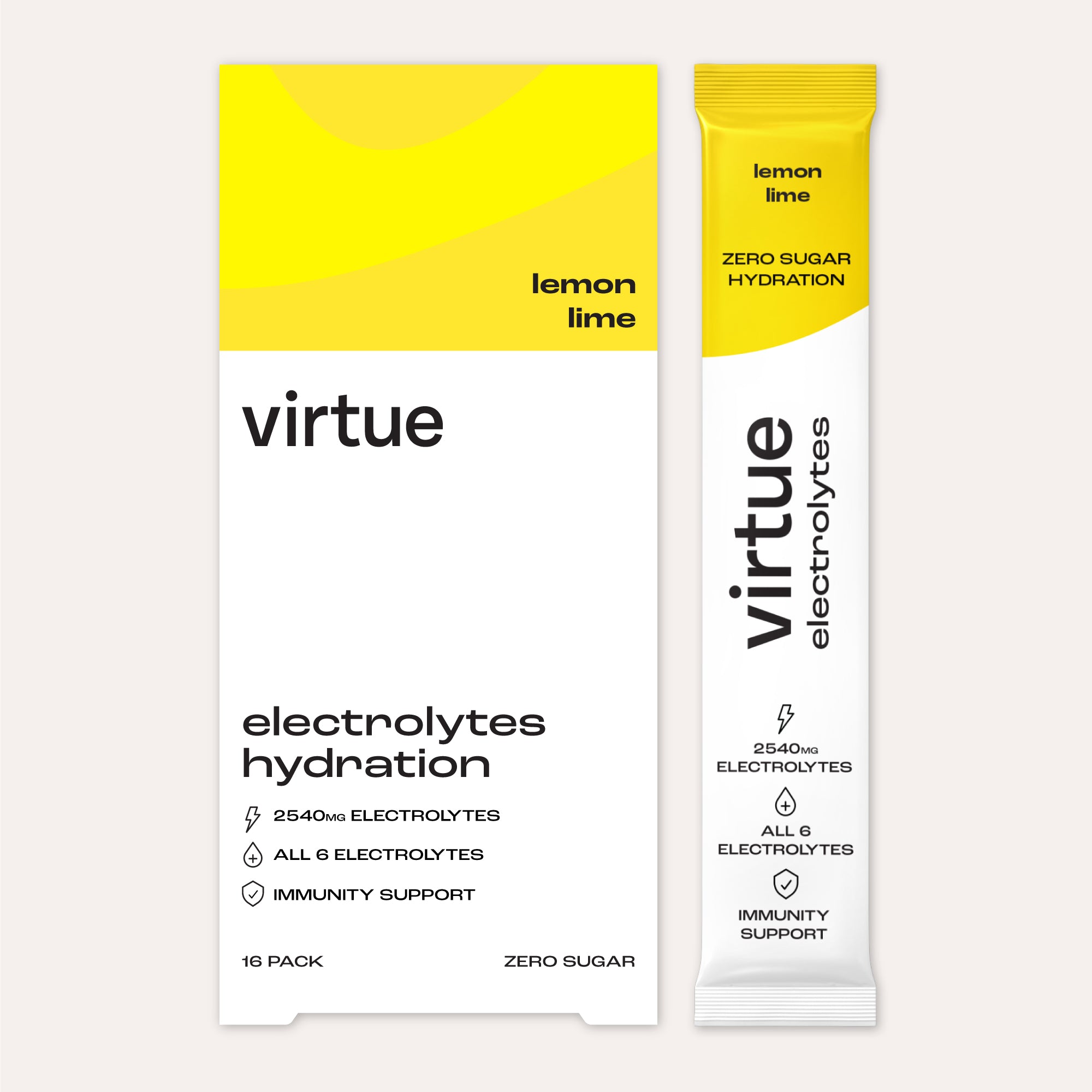 Virtue Electrolytes Hydration - Lemon Lime (16 Pack)